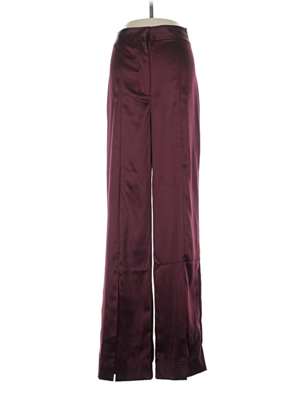 House of Harlow 1960 Wide-Leg Satin Pants in Plum